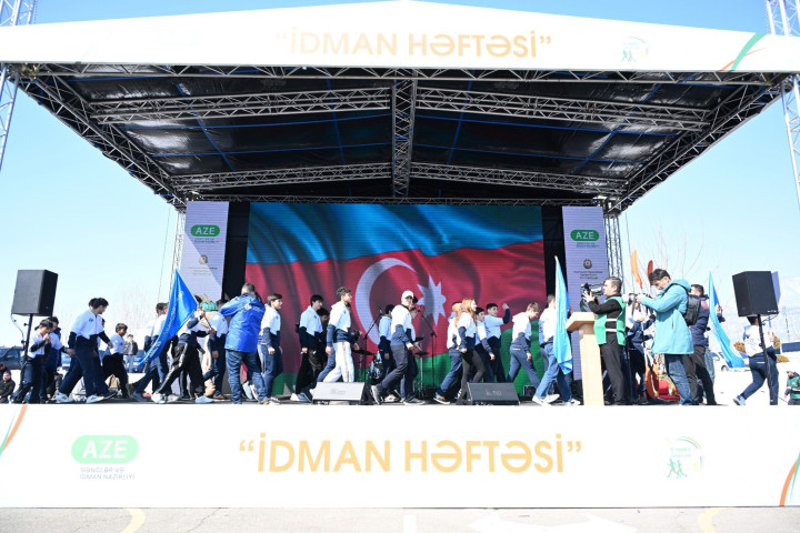 “İdman Paytaxtı” Qəbələ şəhərində idman paradı keçirilib