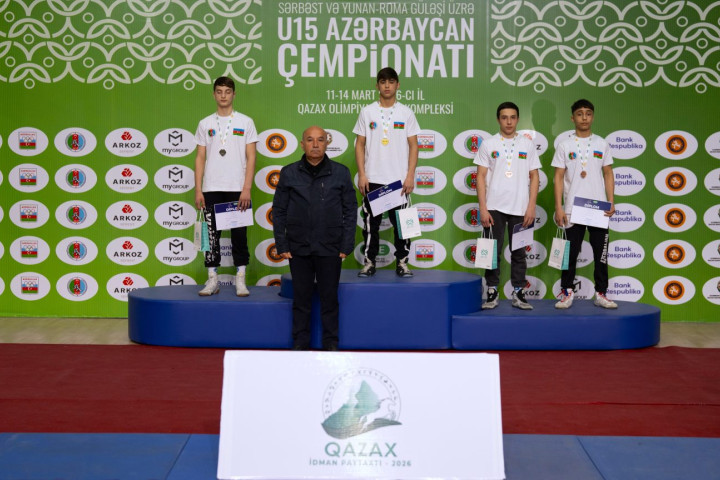 Sərbəst və yunan-Roma güləşi üzrə U15 Azərbaycan birinciliyinə yekun vurulub