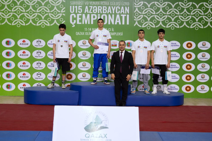 Sərbəst və yunan-Roma güləşi üzrə U15 Azərbaycan birinciliyinə yekun vurulub