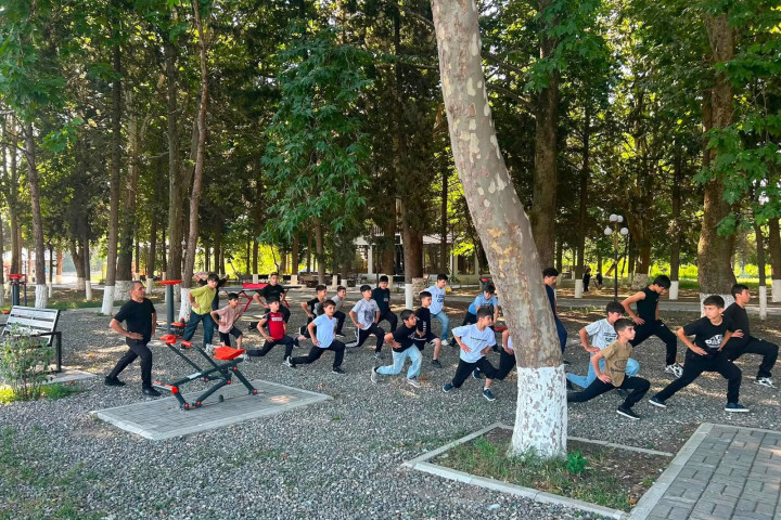 "İdman Paytaxtı" Qazaxda səhər gimnastikası keçirilib